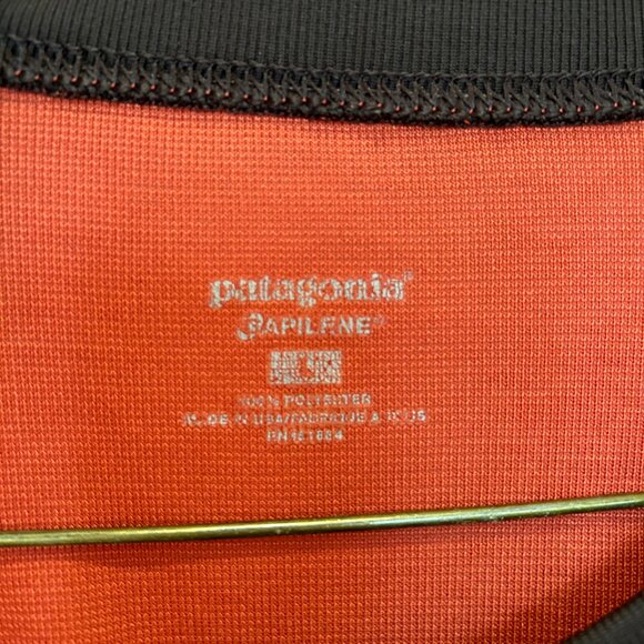 Patagonia Capilene Size L Large Short Sleeve T Shirt Men Orange Stretch - Picture 3 of 16